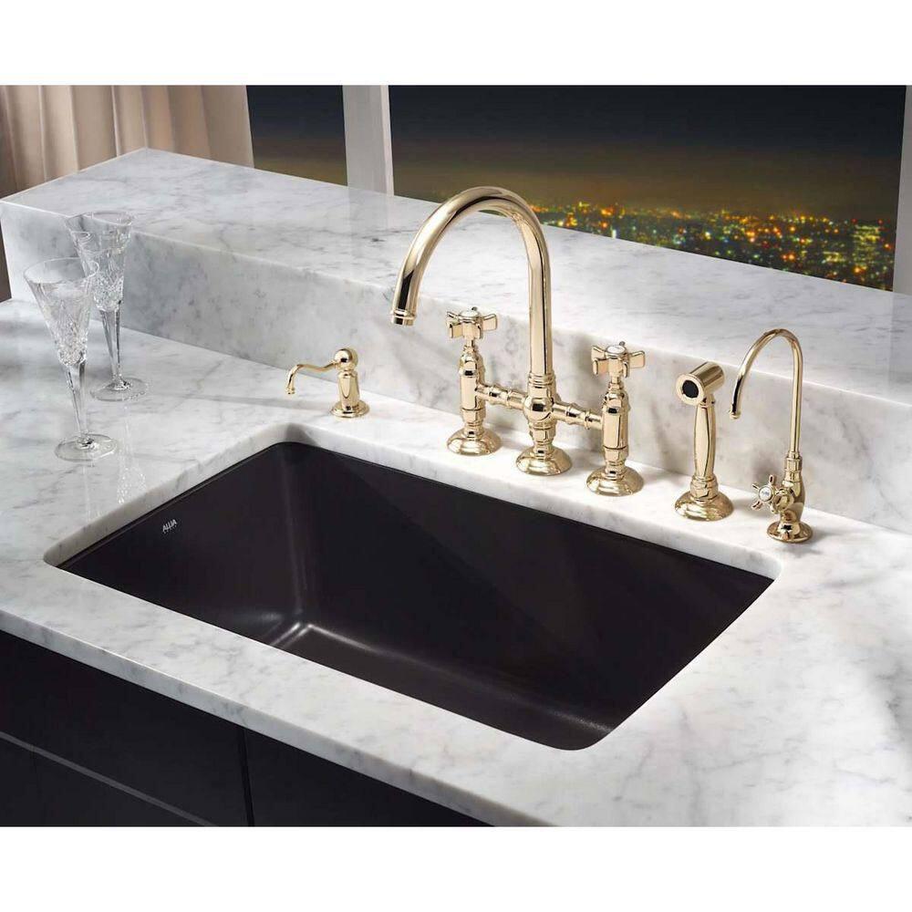 Allia 32" Fireclay Single Bowl Undermount Kitchen Sink