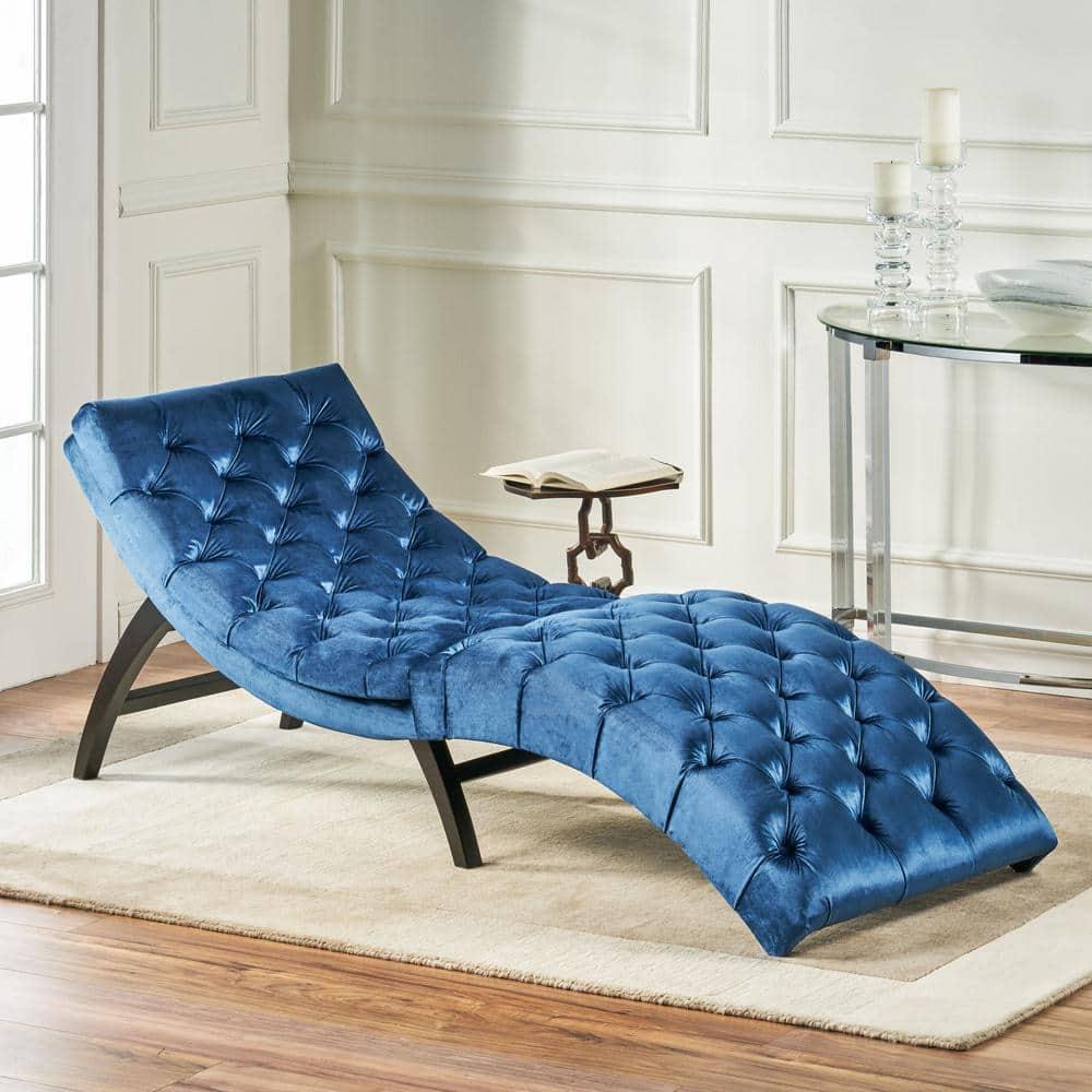 House of Hampton® Chaise Lounge With Velvet Fabric