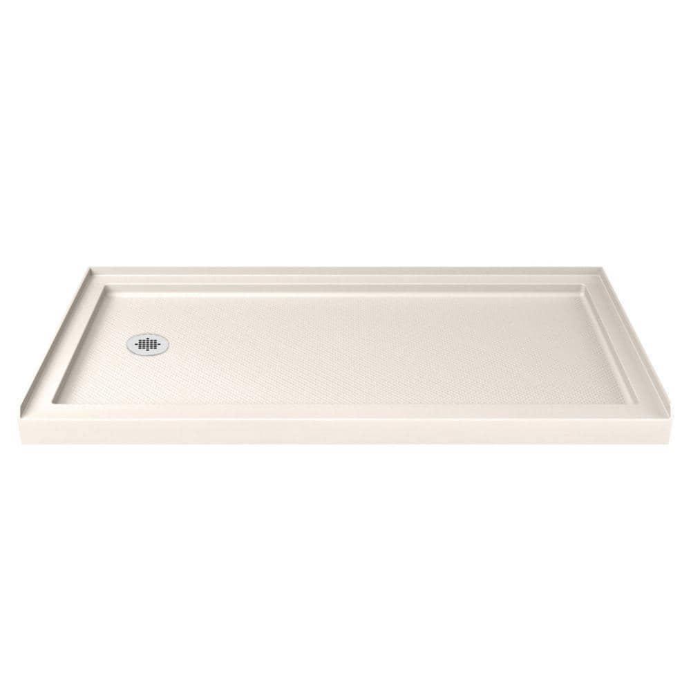 Flex 60" W x 30" D x 74.75" H Semi-Frameless Rectangle Pivot Shower Enclosure with Base Included