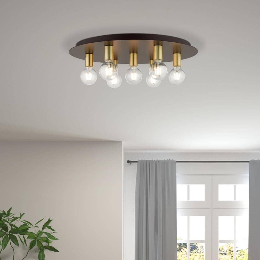 Livex Lighting Hillview 7 - Light Flush Mount in  Bronze
