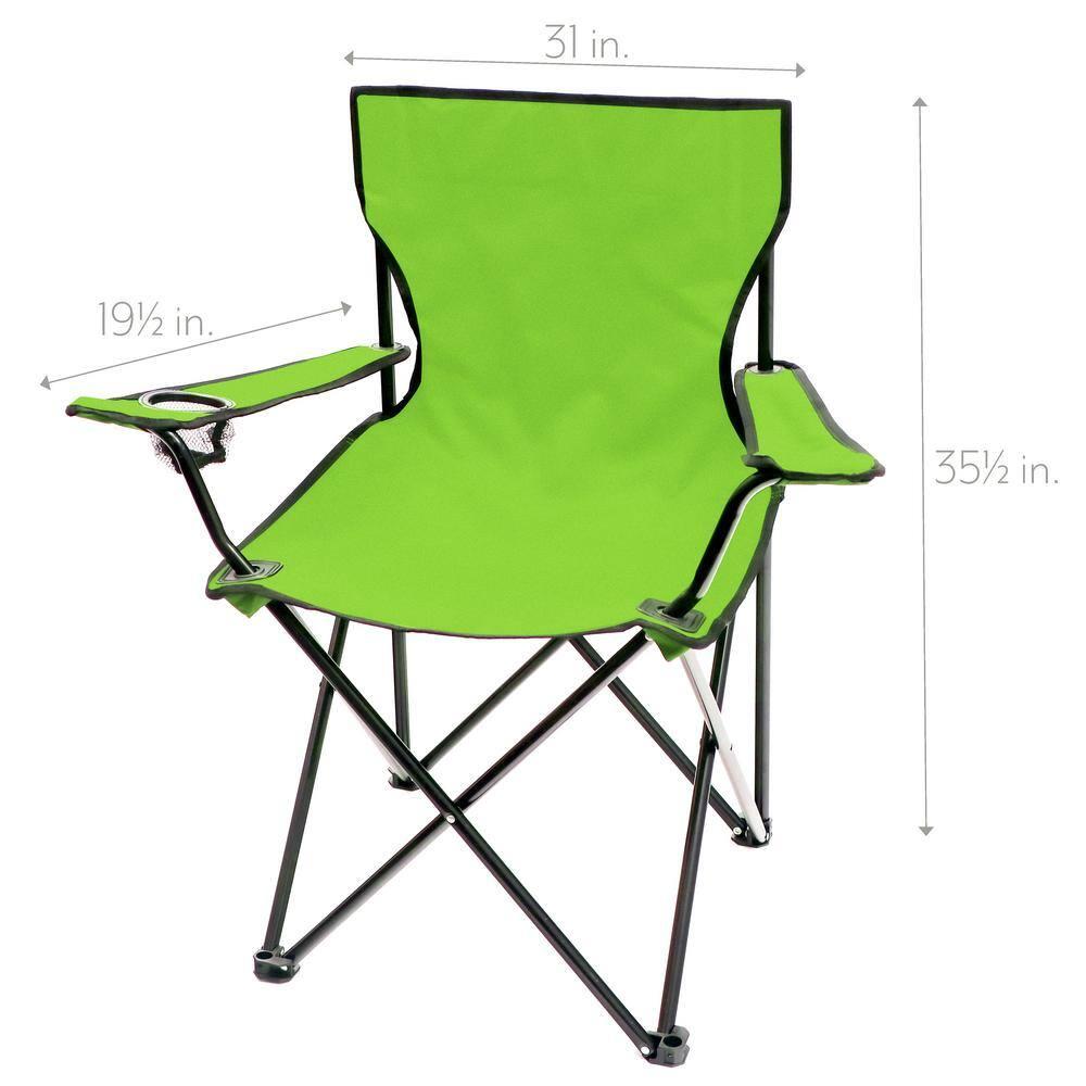 Trademark Innovations Portable Folding Camping Outdoor Beach Chair (Lime)