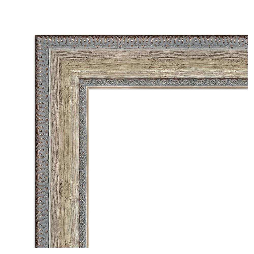 18"x22" Opening Size Wood Picture Frame Art Fleur Silver - Amanti Art: Modern Style, Acrylic Glazing, Wall Mount