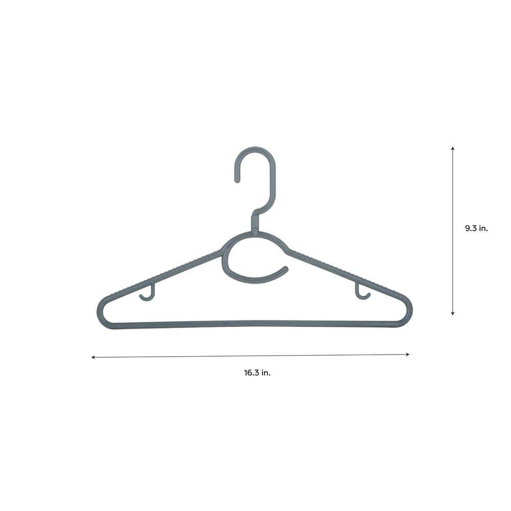 Laundry 360 Woolite Plastic Standard Hanger for Dress/Shirt/Sweater (Set of 5)