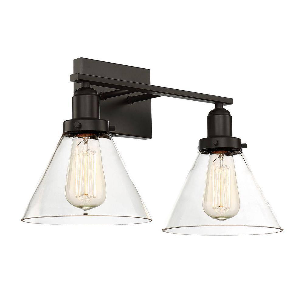 Savoy House Drake 2 - Light Vanity in  English Bronze