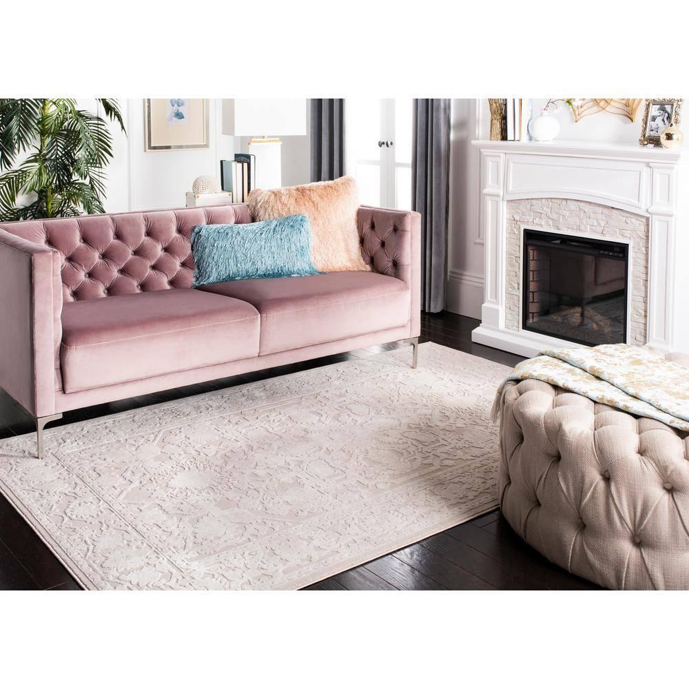 Reflection RFT665 Power Loomed Indoor Area Rug - Creme/Ivory - 6'7"x6'7" - Safavieh.