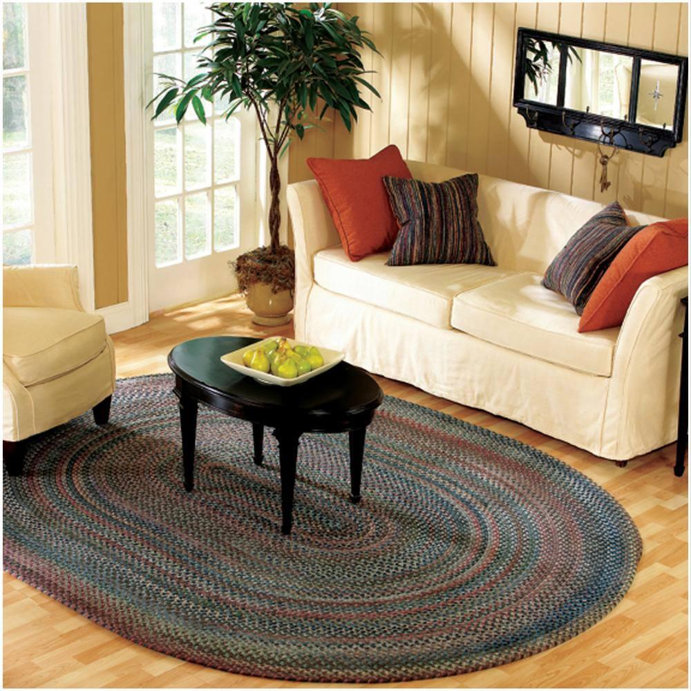 Cage Dusk 2 ft. x 4 ft. Braided Oval Area Rug