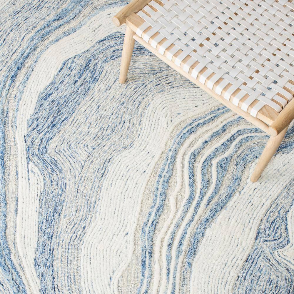 Fifth Avenue FTV121 Hand Tufted Indoor Runner - Blue/Ivory - 2'3"x8' - Safavieh