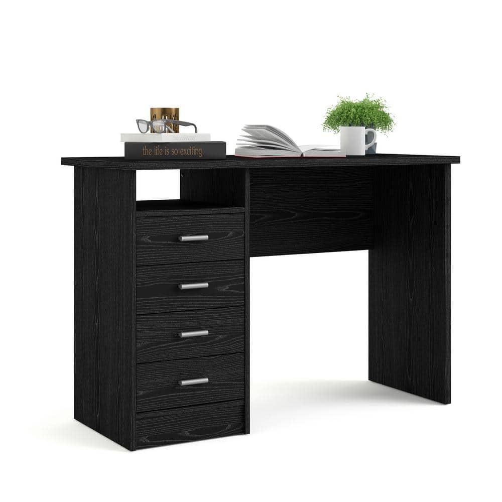 Tvilum,Desk with 4 Drawers Black Woodgrain