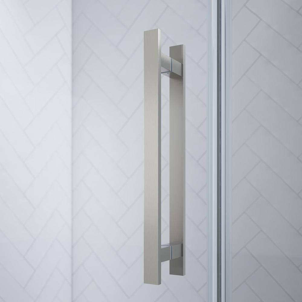 Endless Tampa 87" W x 72" H Alcove Frameless Shower Kit, Door, 2 Panel