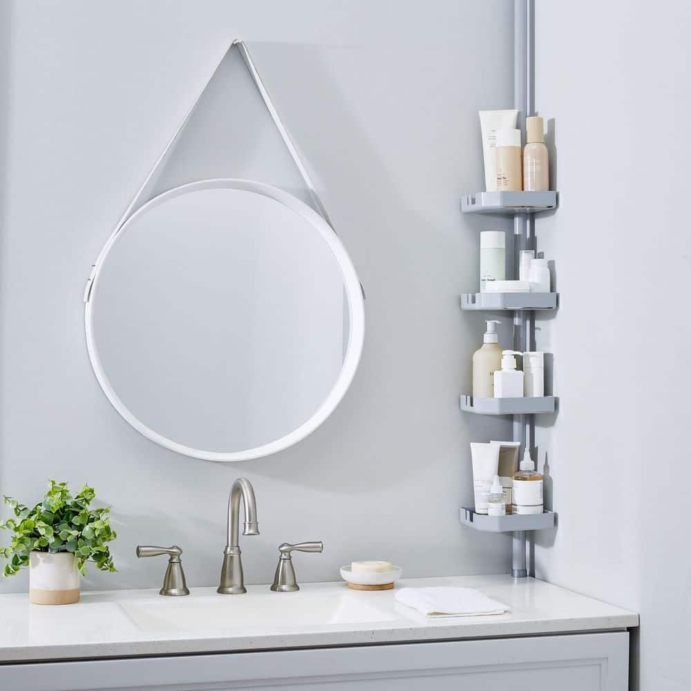 Bath Bliss 4 Tier Corner Shower Organizer Caddy in Grey