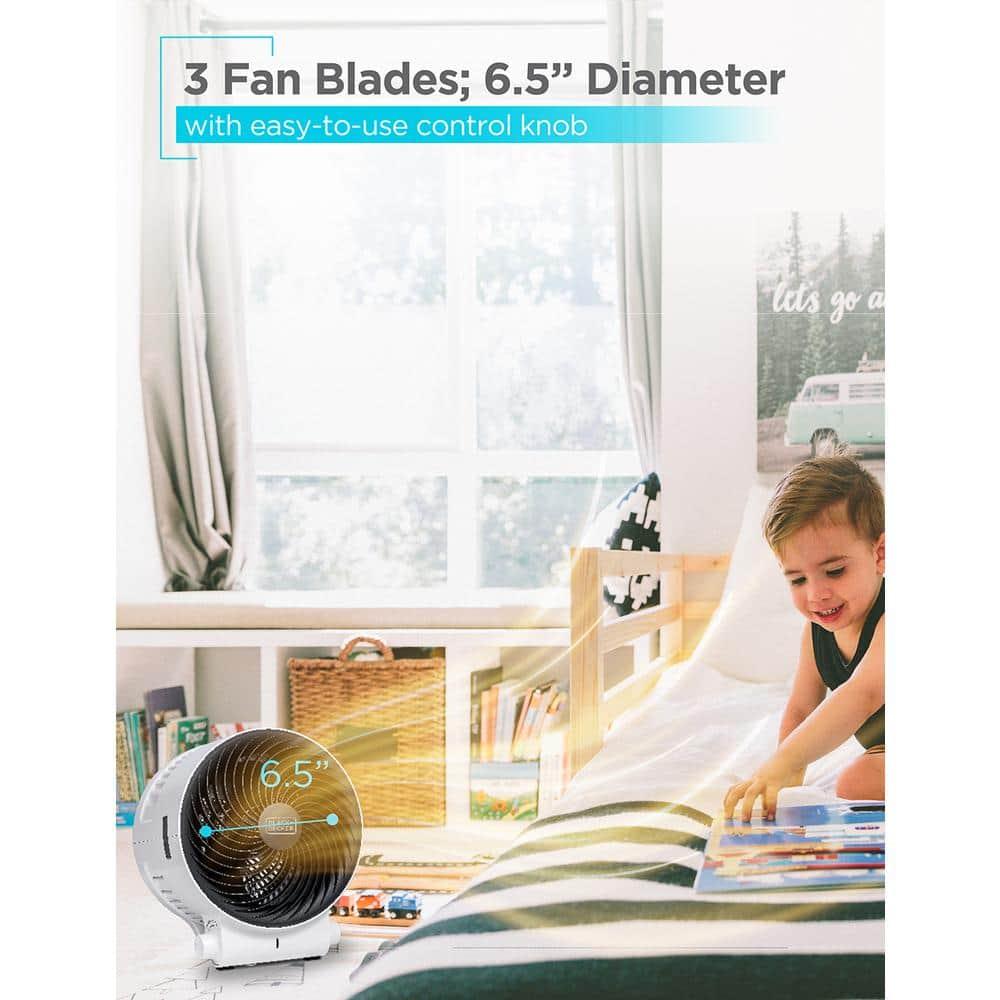 BLACK+DECKER BLACK+DECKER Dual Function Desktop Heater & Fan, 3 Settings, 750W/1500W Space Heate, White