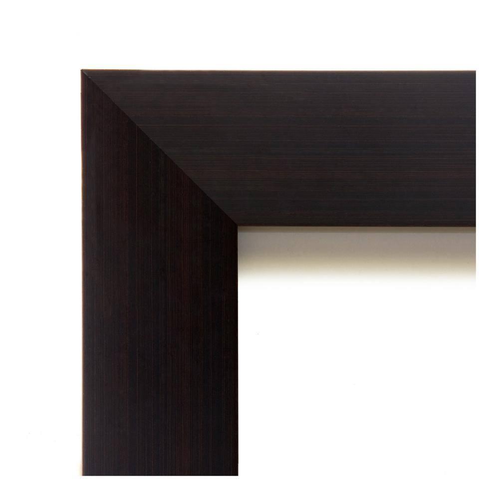 Amanti Art Beveled Wood Bathroom Wall Mirror - Portico Espresso Frame Outer Size: 34 x 28 in