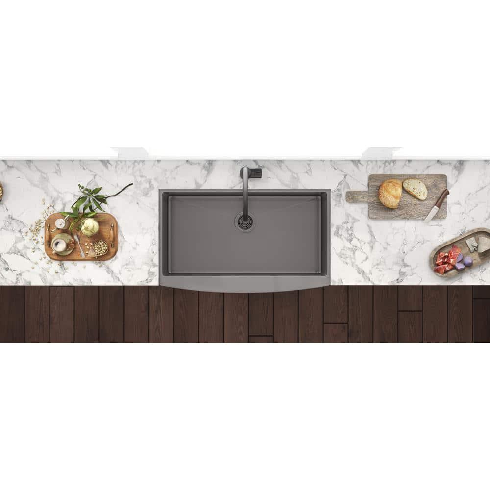 Ruvati 30-inch Apron-Front Farmhouse Kitchen Sink - Stainless Steel