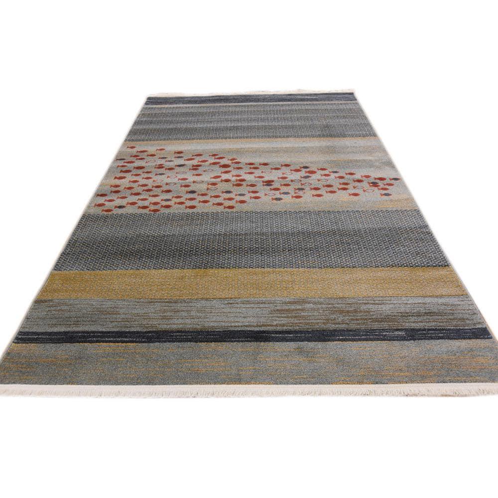Unique Loom Fars Collection Area Rug - Jordan (5' 1" x 8' Rectangle Blue/Light Blue)