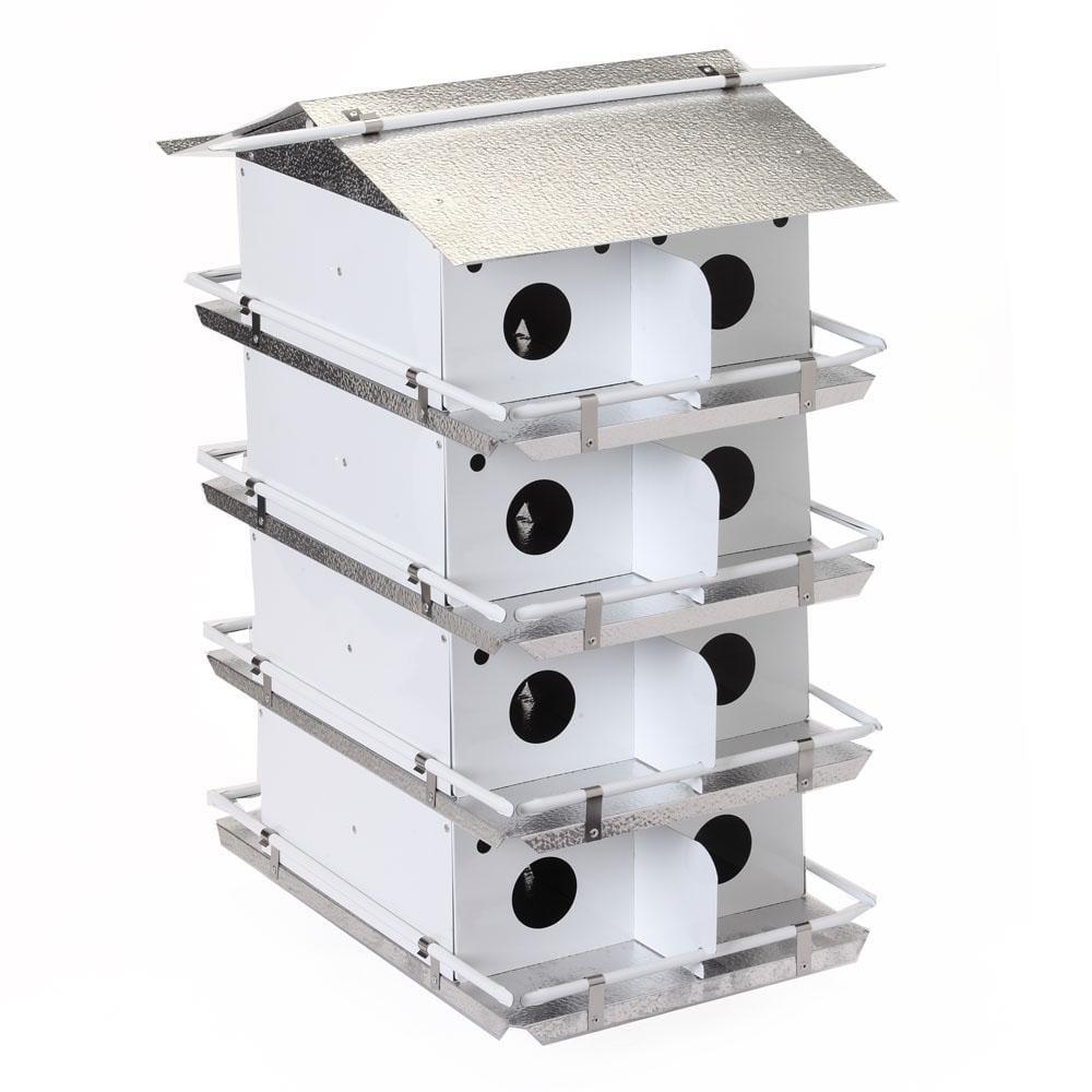 Birds Choice Birds Choice Large Coates Original 4-Level, 16-Suite Purple Martin Bird House, White/Grey