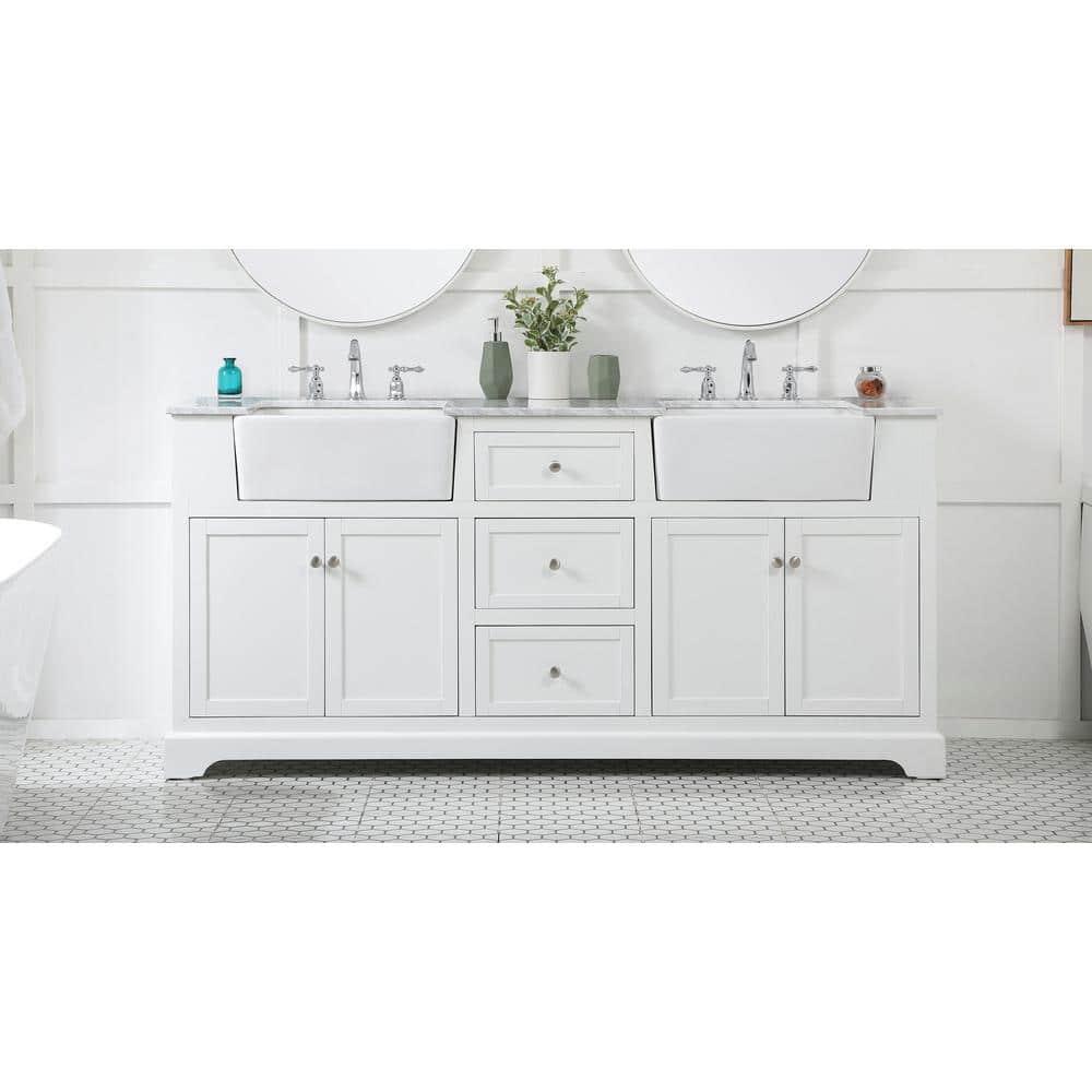 Emiliano 72'' Double Bathroom Vanity with Top
