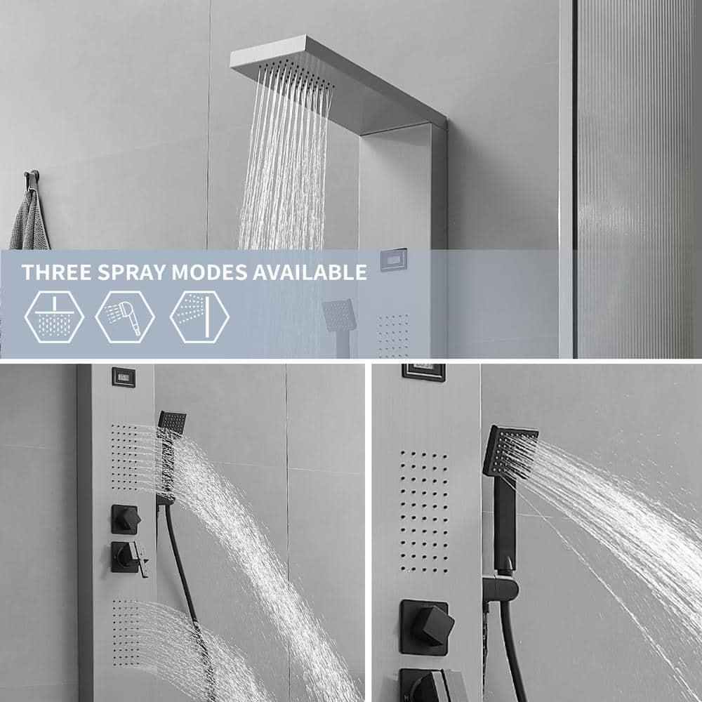 2-Jet Shower Panel System With Hand Shower