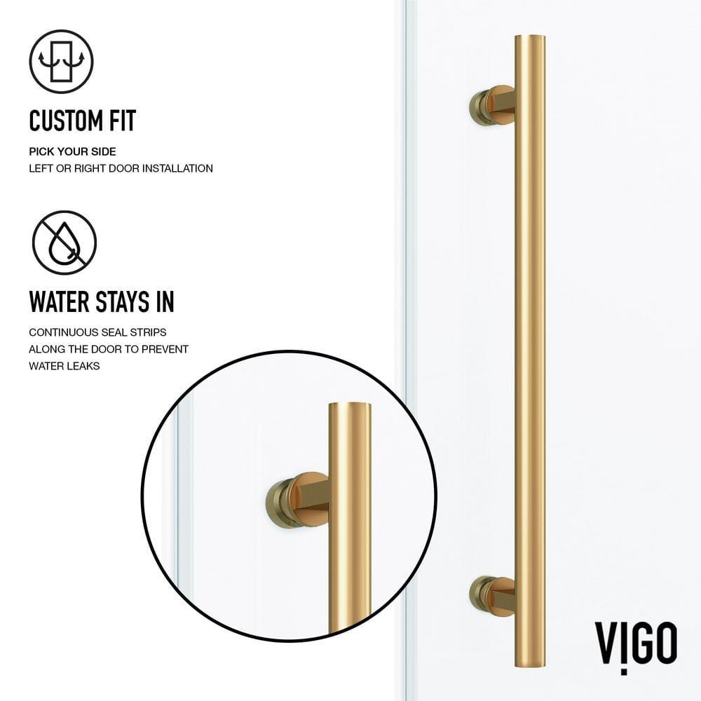 Elan 56-60" W x 66" H Sliding Frameless Tub Door with 3/8" Laminated Glass