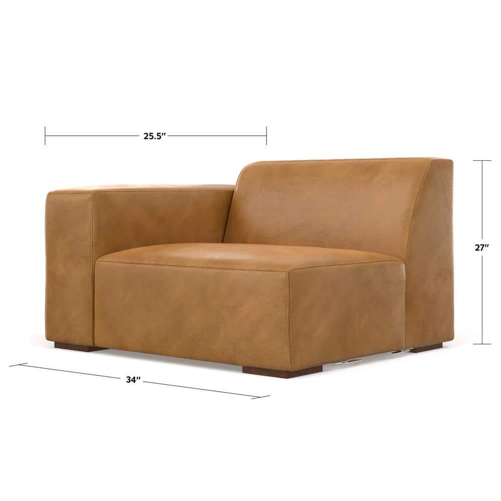 Rex Genuine Leather Left Arm Chair