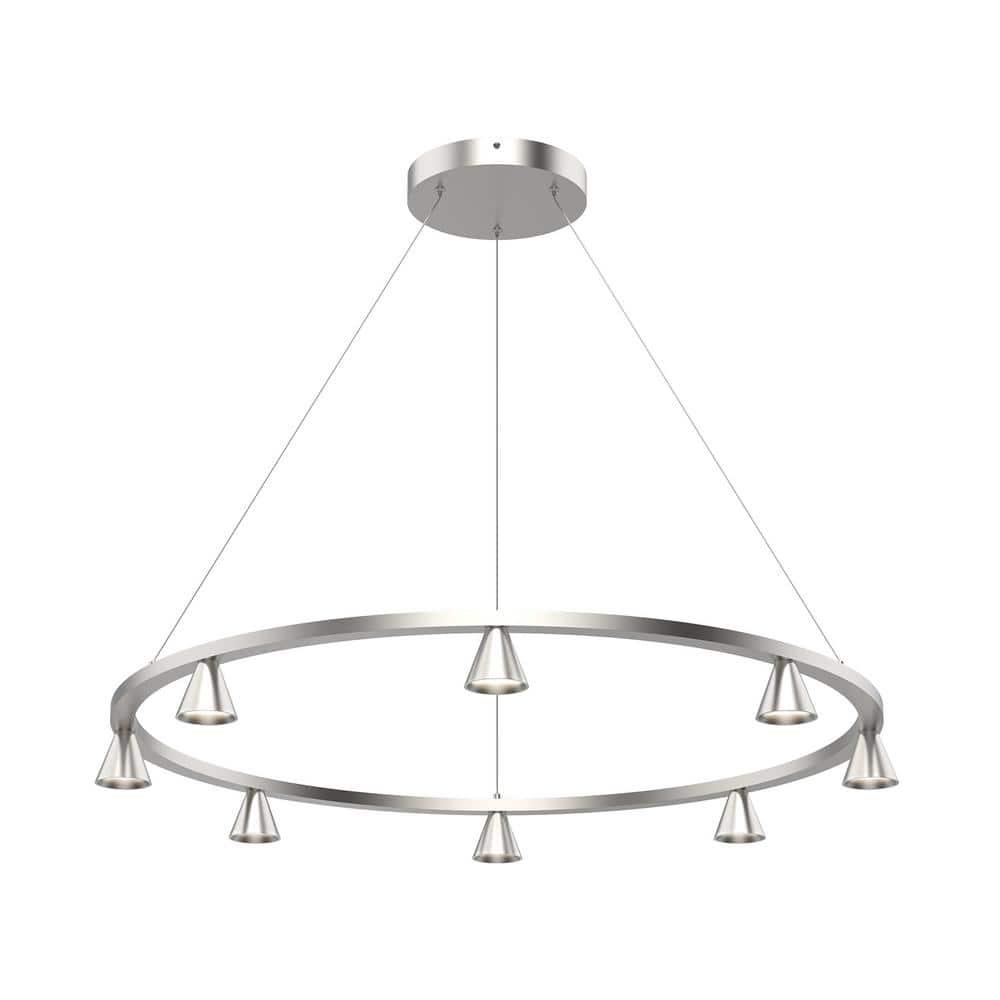 Kuzco Lighting 8 - Light Dimmable LED Wagon Wheel Chandelier