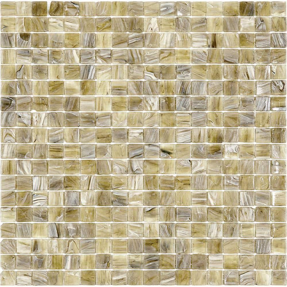 Skosh 0.6" x 0.6" Glass Grid Mosaic Wall & Floor Tile