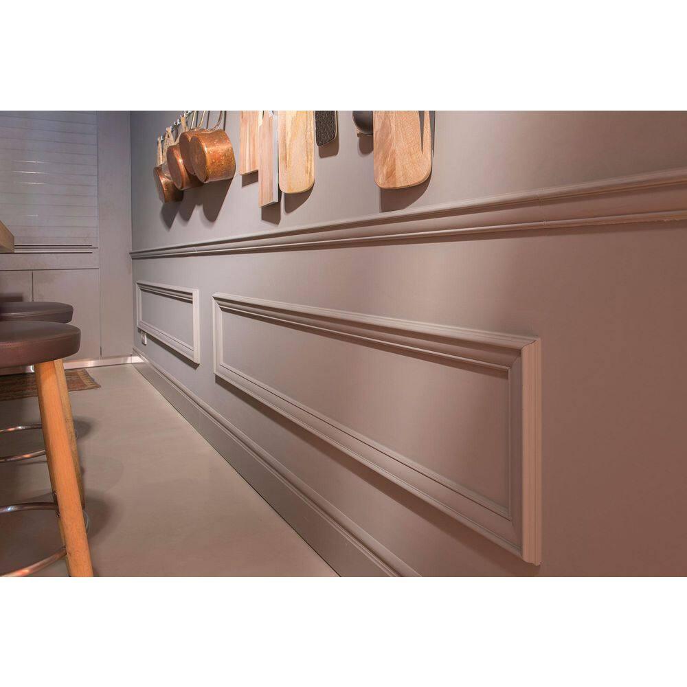 Architectural Products by Outwater L.L.C. Plastic 3.875'' W x 78.75'' L Wall Base in Primed White (Set of 3)