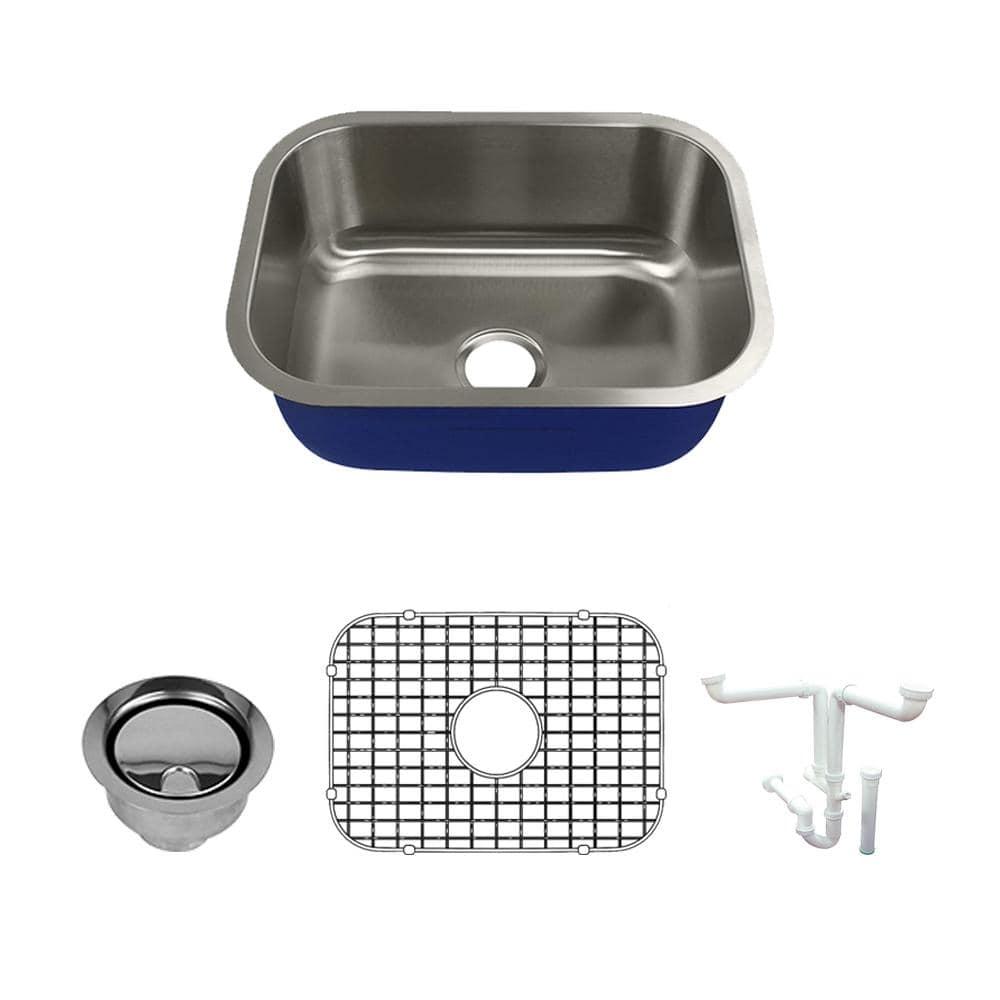 Transolid K-MUSB23189 Meridian 23.12'' L Undermount Single Bowl Stainless Steel Kitchen Sink