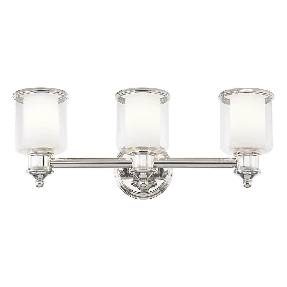 Livex Lighting Middlebush 3 - Light Vanity in  Polished Nickel