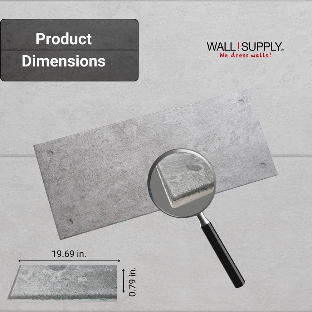 Wall!Supply Wall!supply Ultralight Industrial Concrete Hd Printed – 3d Eps Foam Wall Panels – Easy Diy Installation – Concrete Look – Set Of 4 Panels (25.83 Sq Ft)