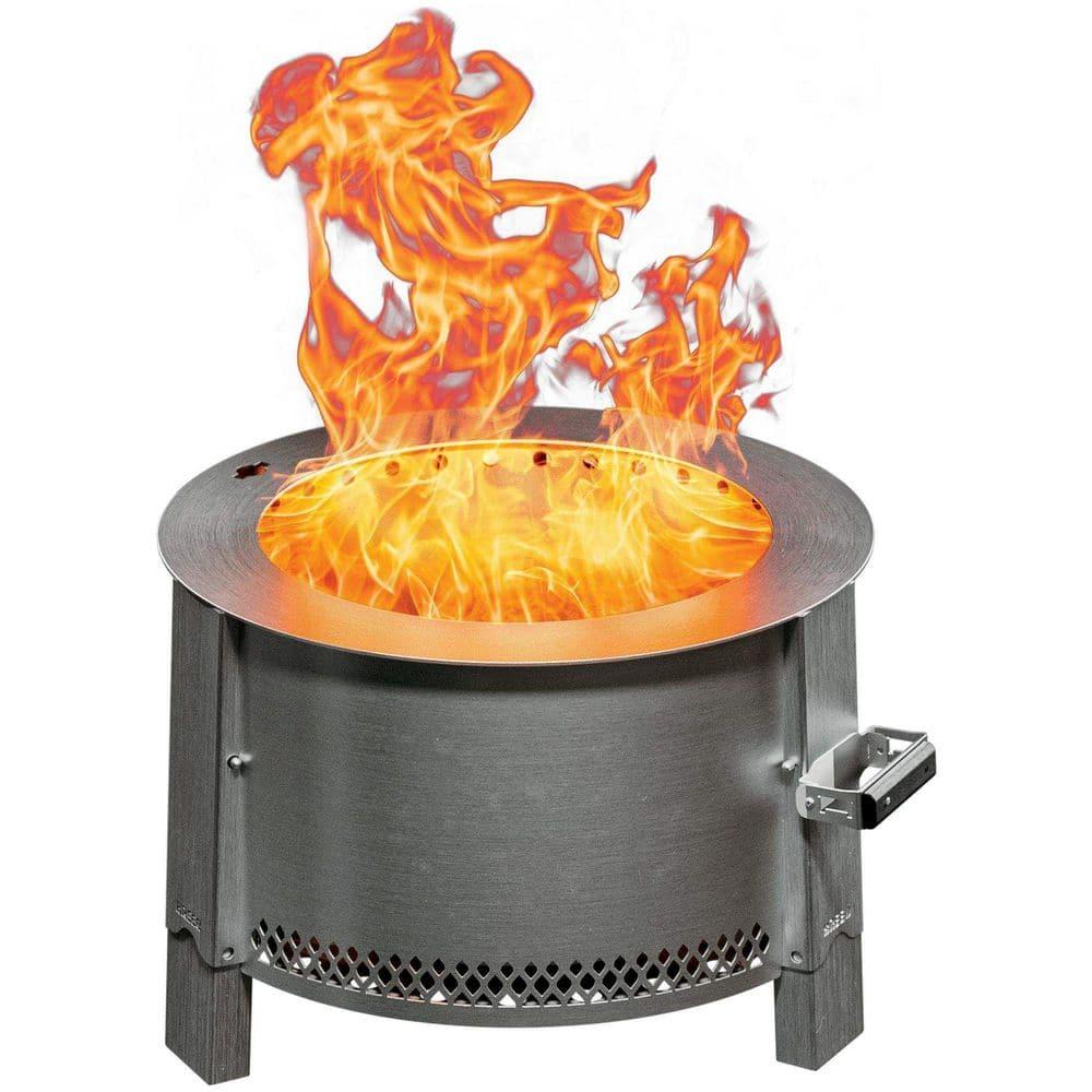 Breeo Multi-Fuel Stainless Steel Fire Pit Portable wih Smokeless Weather Resistant