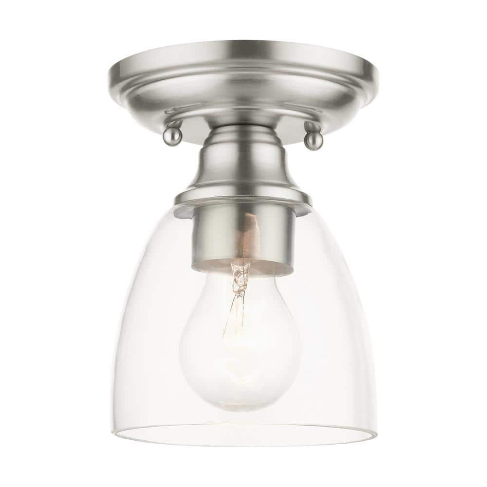 Livex Lighting Montgomery 1 - Light Flush Mount in  Brushed Nickel