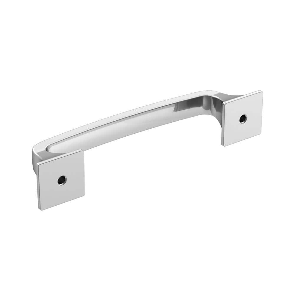 Amerock Ville 3-3/4 inch (96mm) Center-to-Center Polished Chrome Cabinet Pull