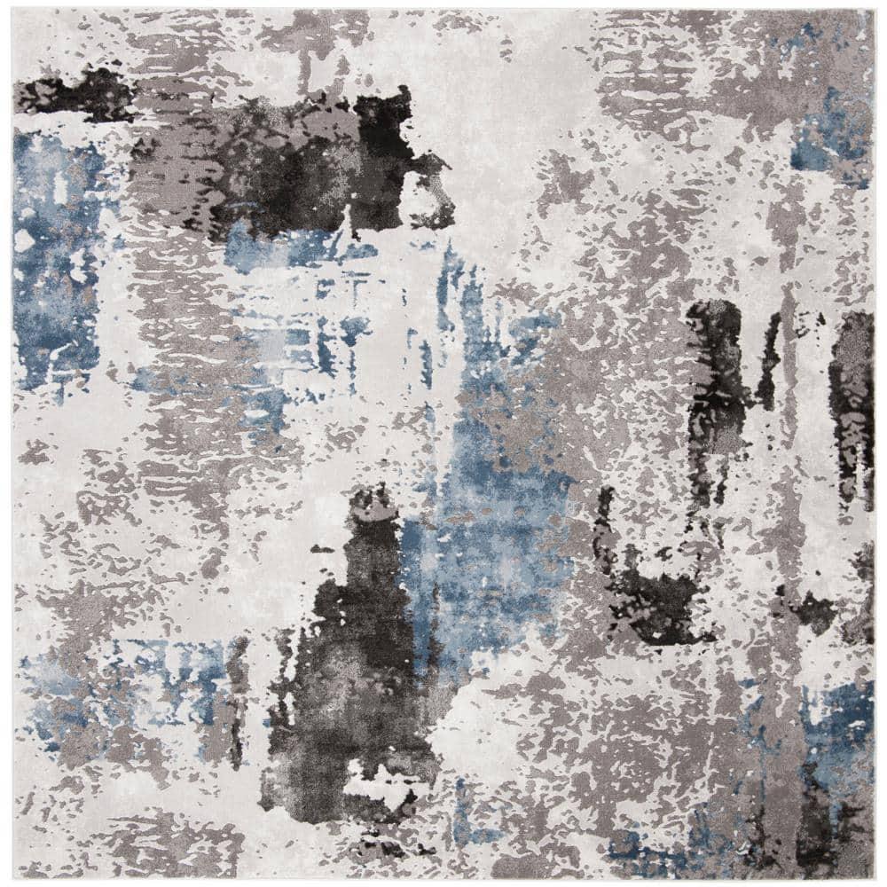 Craft CFT820 Loomed Indoor Area Rug - Grey/Blue - 4'x4' - Safavieh