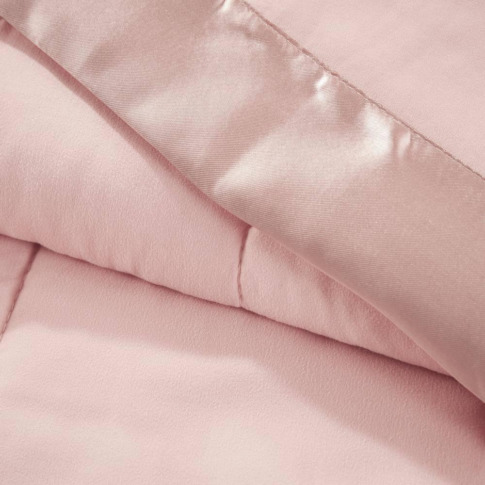 Lightweight Down Alternative Blanket with Satin Trim