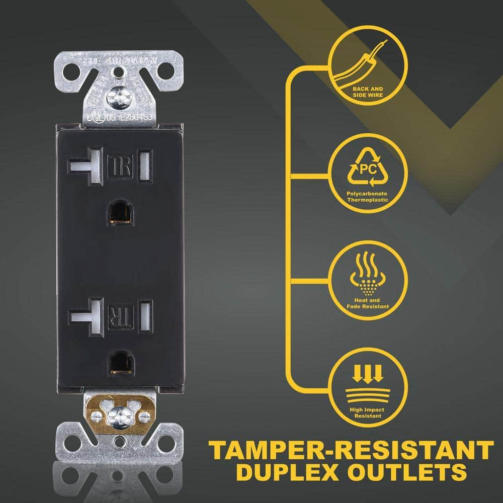 20 Tamper Resistant Decorator Outlet