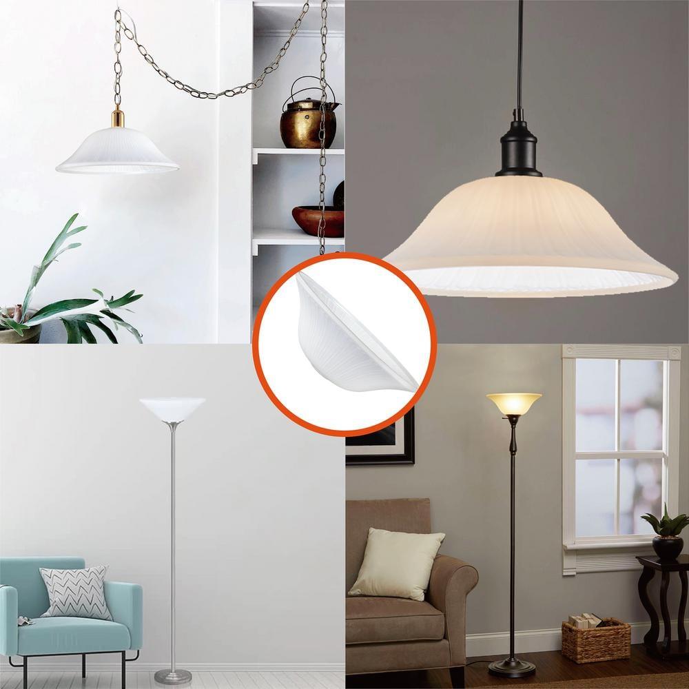 Aspen Creative 23101-21 Frosted Transitional Style Replacement Torchiere Glass Shade, 5-1/2" high x 15" diameter