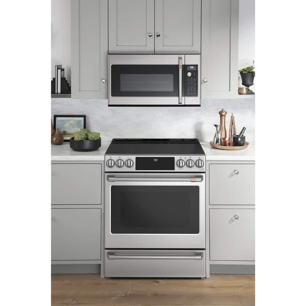 Café Café Kitchen Suite 30" 5.7 cu. ft. Smart Slide-in Electric Range with Convection Oven CES700P2MS1
