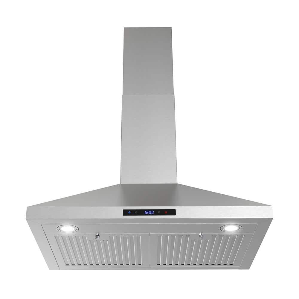 Streamline Francesco 30" 350 Cubic Feet Per Minute Ducted Wall Mount Range Hood with Baffle Filter and Light Included