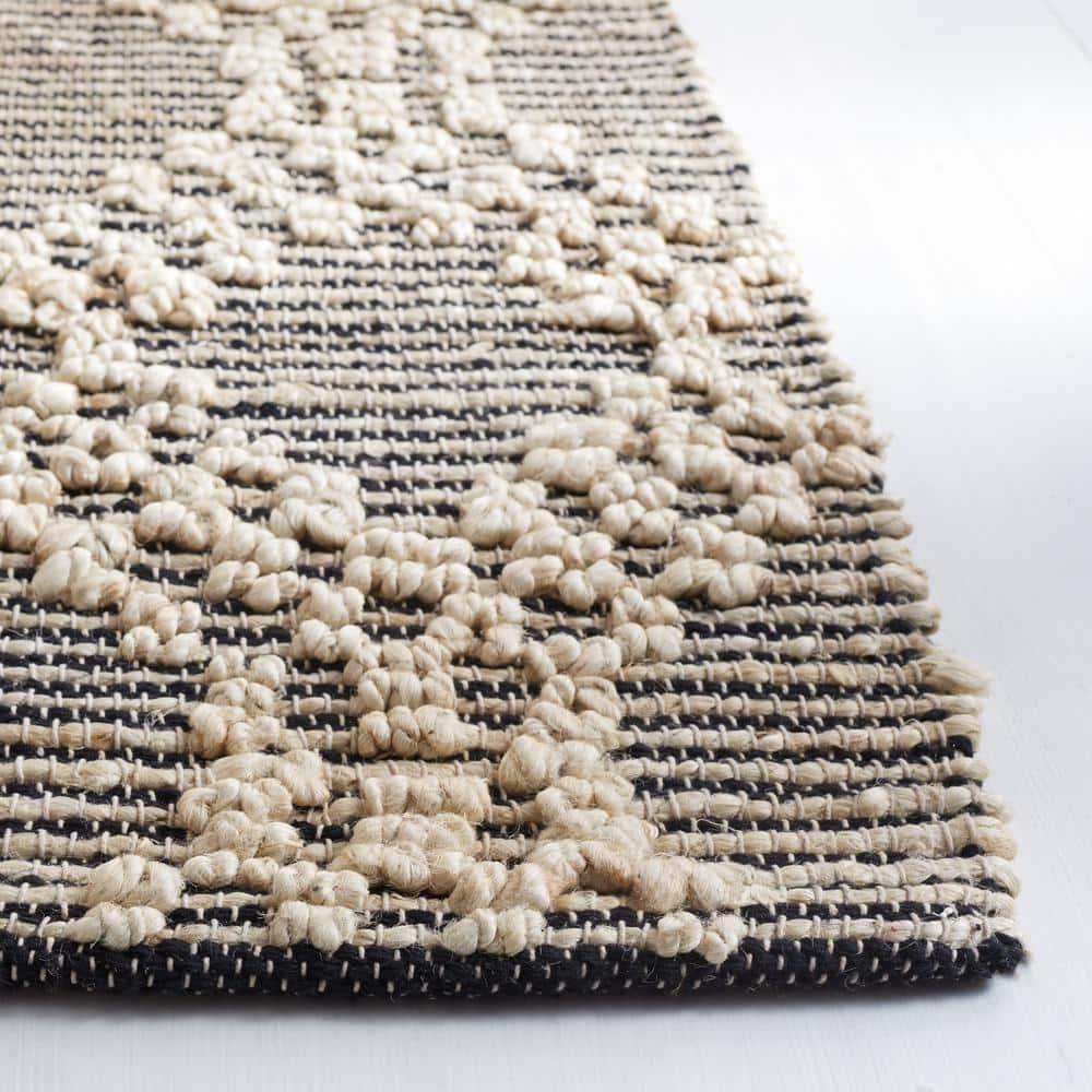 Natural Fiber NF383 Flat Weave Indoor Area Rug - Blush/Black - 8'x10' - Safavieh
