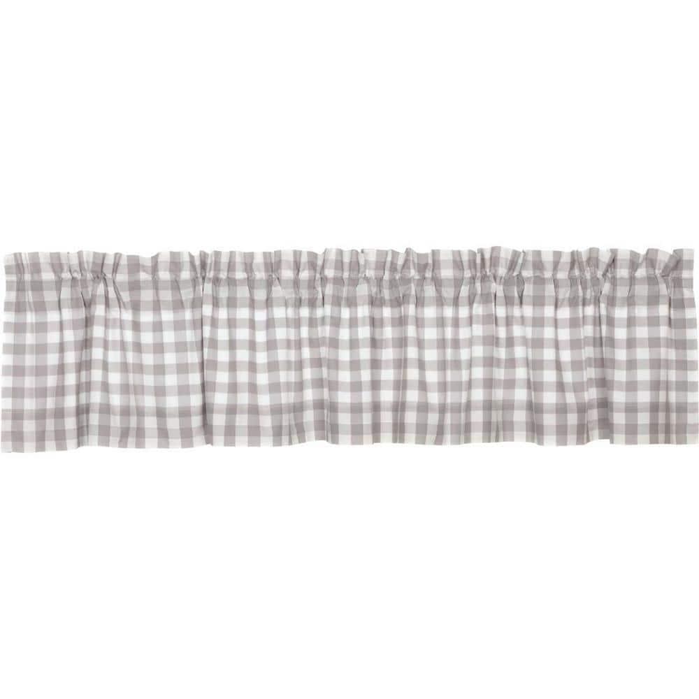 VHC Brands Annie Buffalo Grey Check Valance 16x90