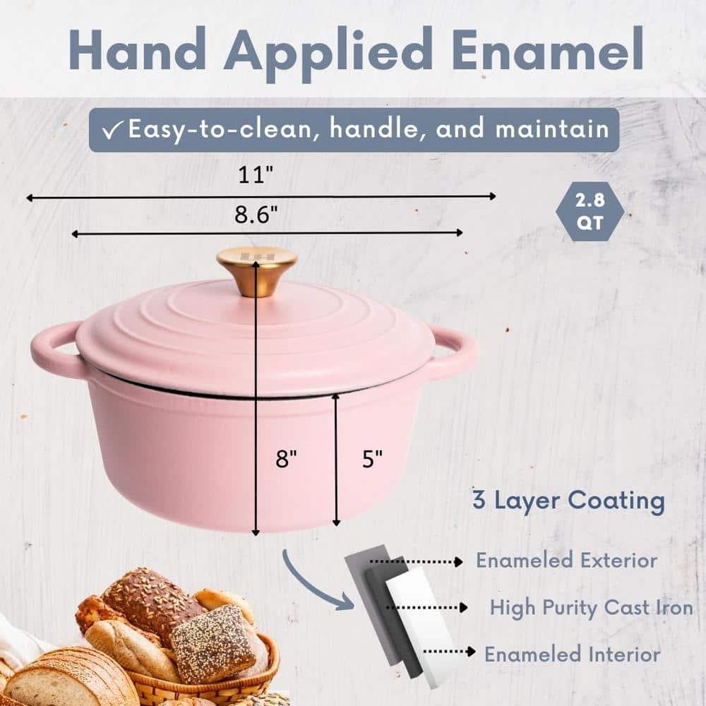 Lexi Home Lexi Home Enameled Cast Iron Round Dutch Oven