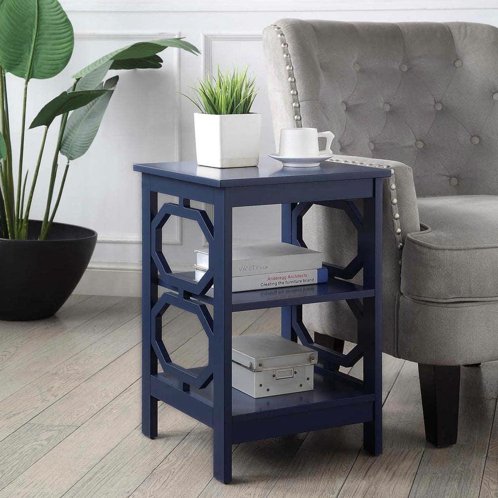 Omega End Table, Cobalt Blue