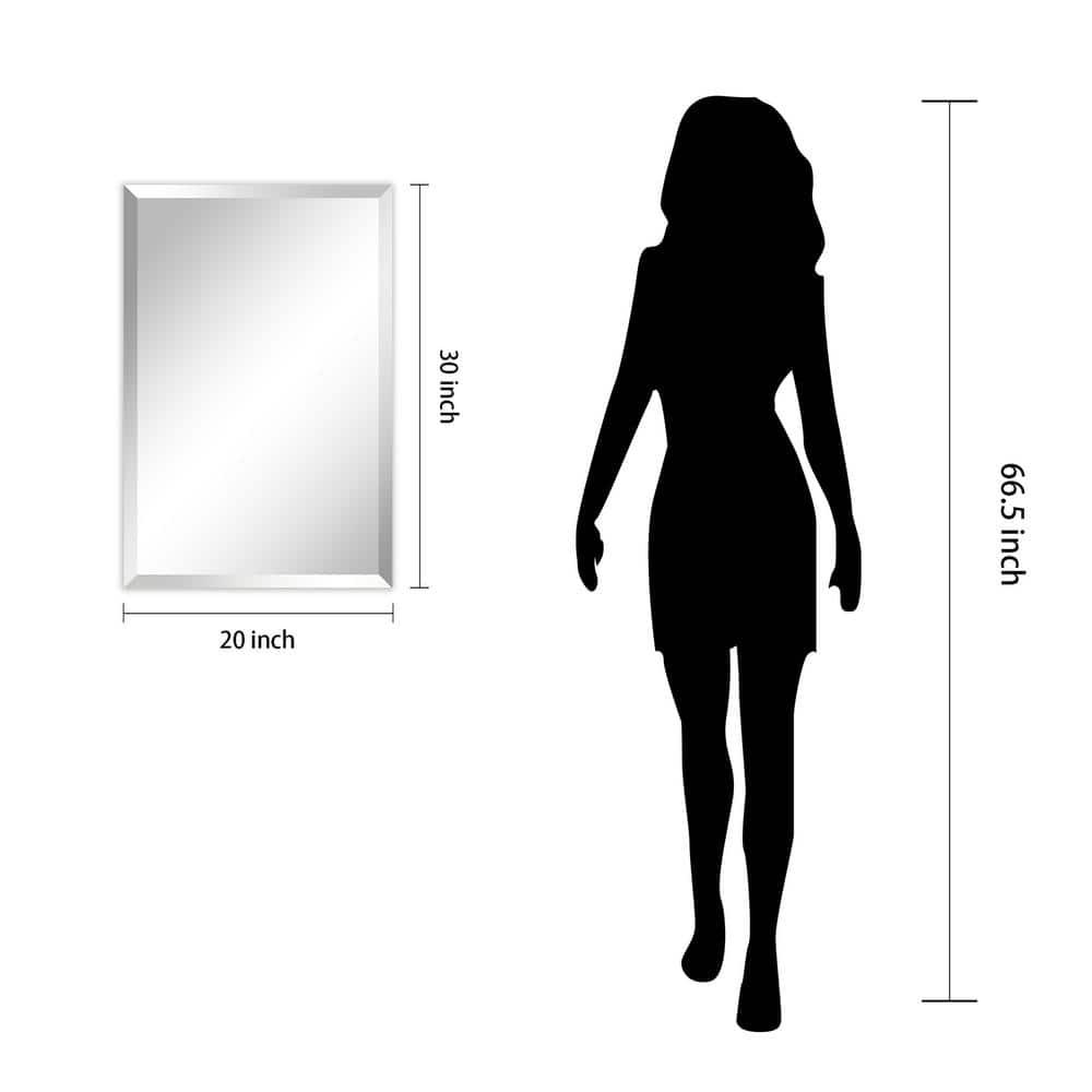 Empire Art Direct Frameless Beveled Prism Wall Mirror - Clear 20 in. x 0.39 in. x 30 in.