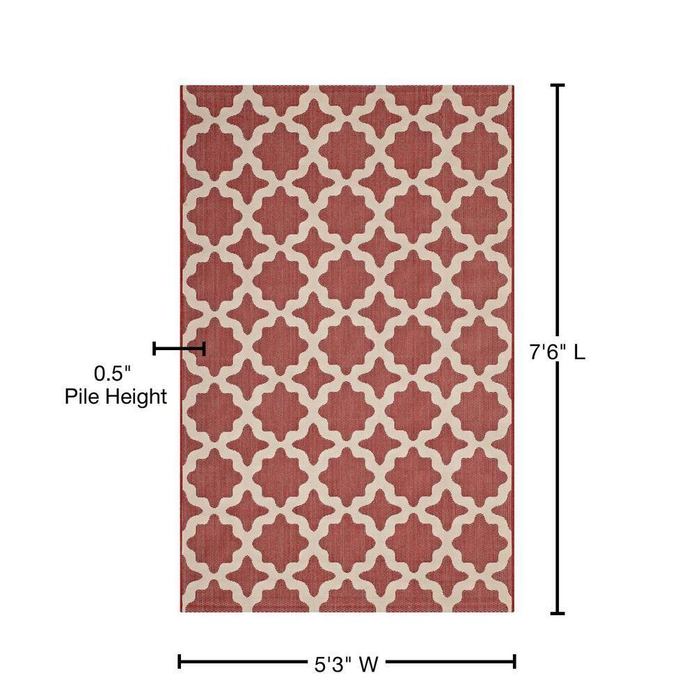 Modway Cerelia Moroccan Trellis Indoor and Outdoor Area Rug