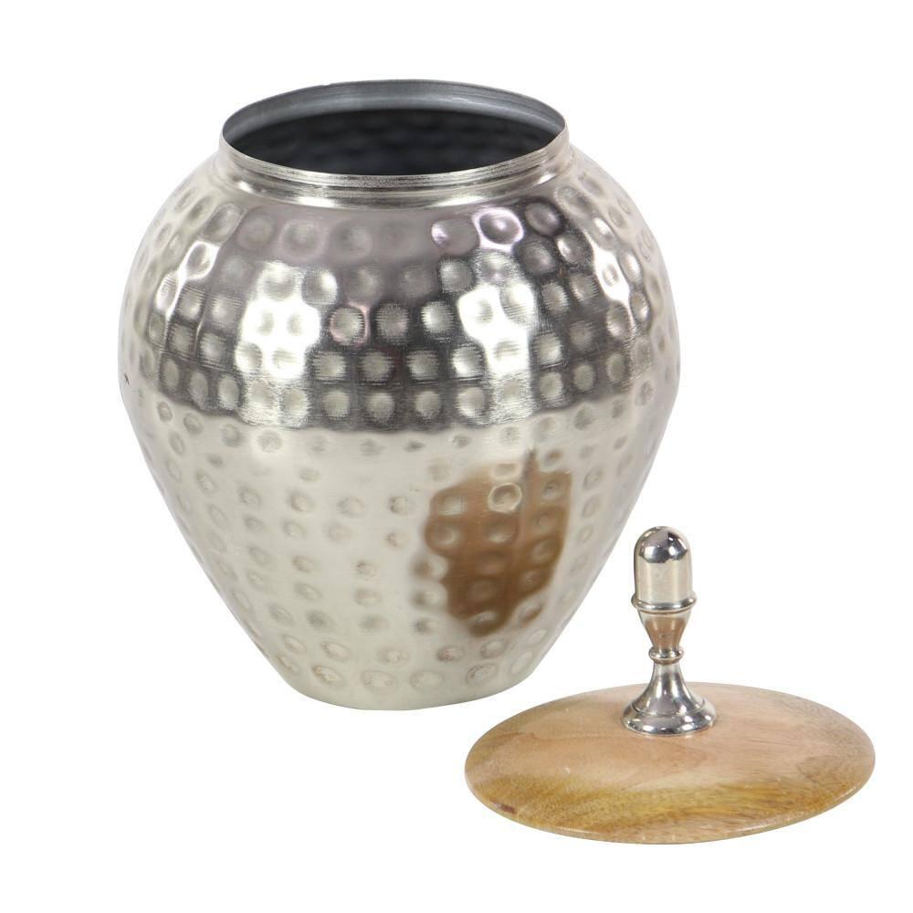 Trent Austin Design® Montevallo Silver Metal Hammered Living Room Decorative Jars