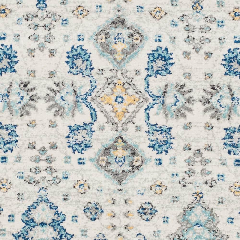 Evoke EVK224 Power Loomed Accent Rug - Ivory/Light Blue - 3'x5' - Safavieh.
