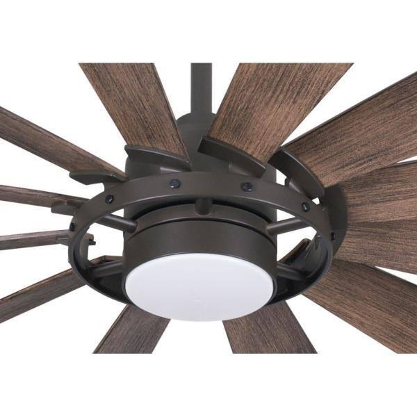 65" Minka Aire Farmhouse Indoor Ceiling Fan with Dimmable LED Light Oil Rubbed Bronze for Living Room Kitchen Bedroom Family House