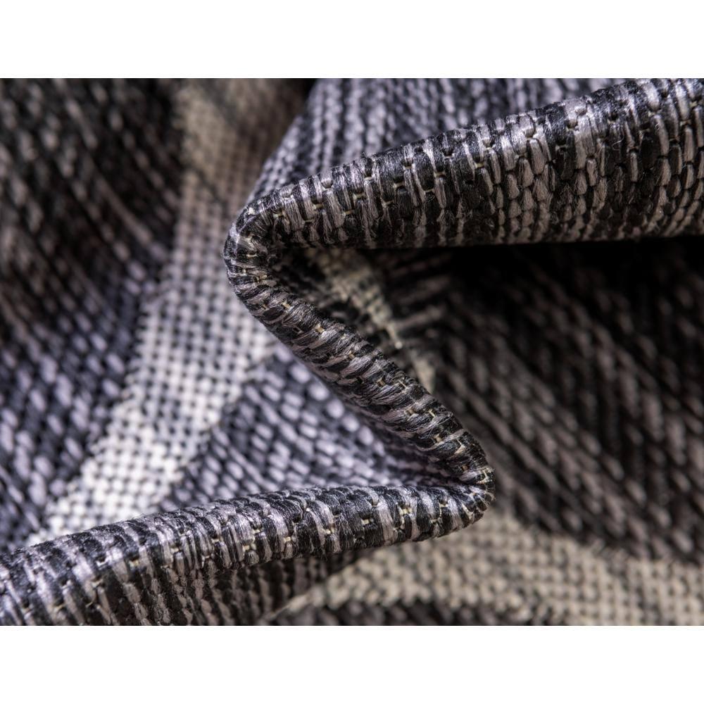 Unique Loom Outdoor Botanical Collection Area Rug - Curl (4' 1" x 6' 1" Rectangle Charcoal Gray/Gray)