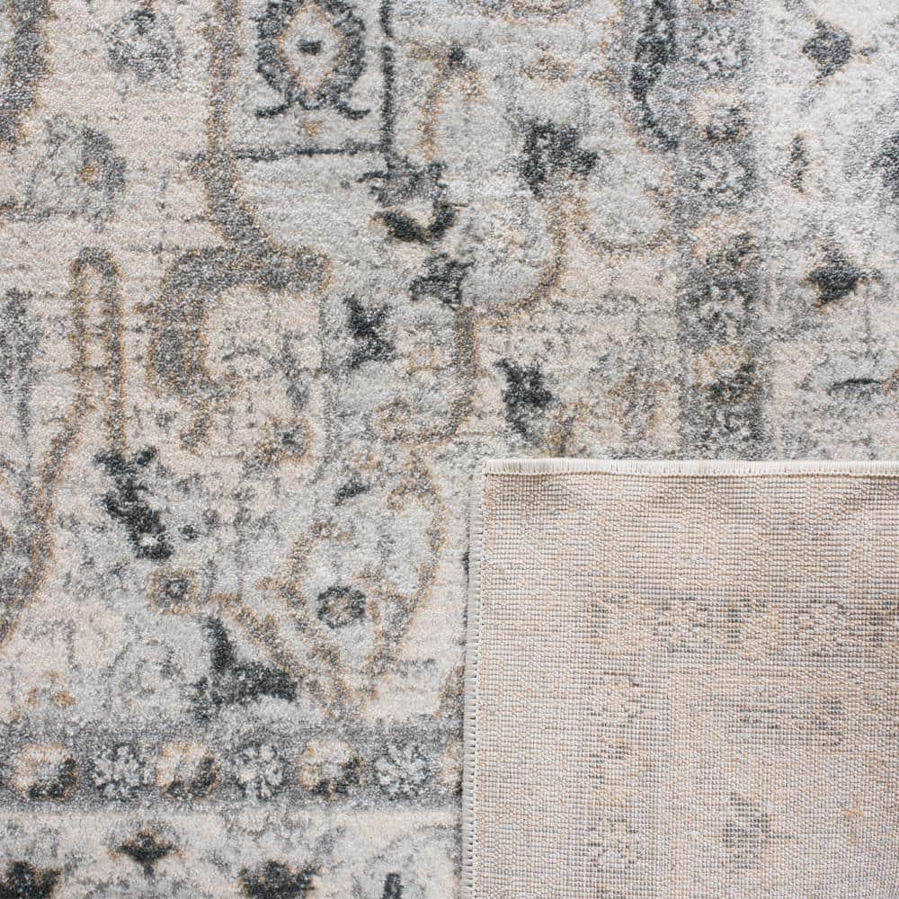 Isabella ISA936 Power Loomed Area Rug - Light Grey/Grey - 8'x10' - Safavieh