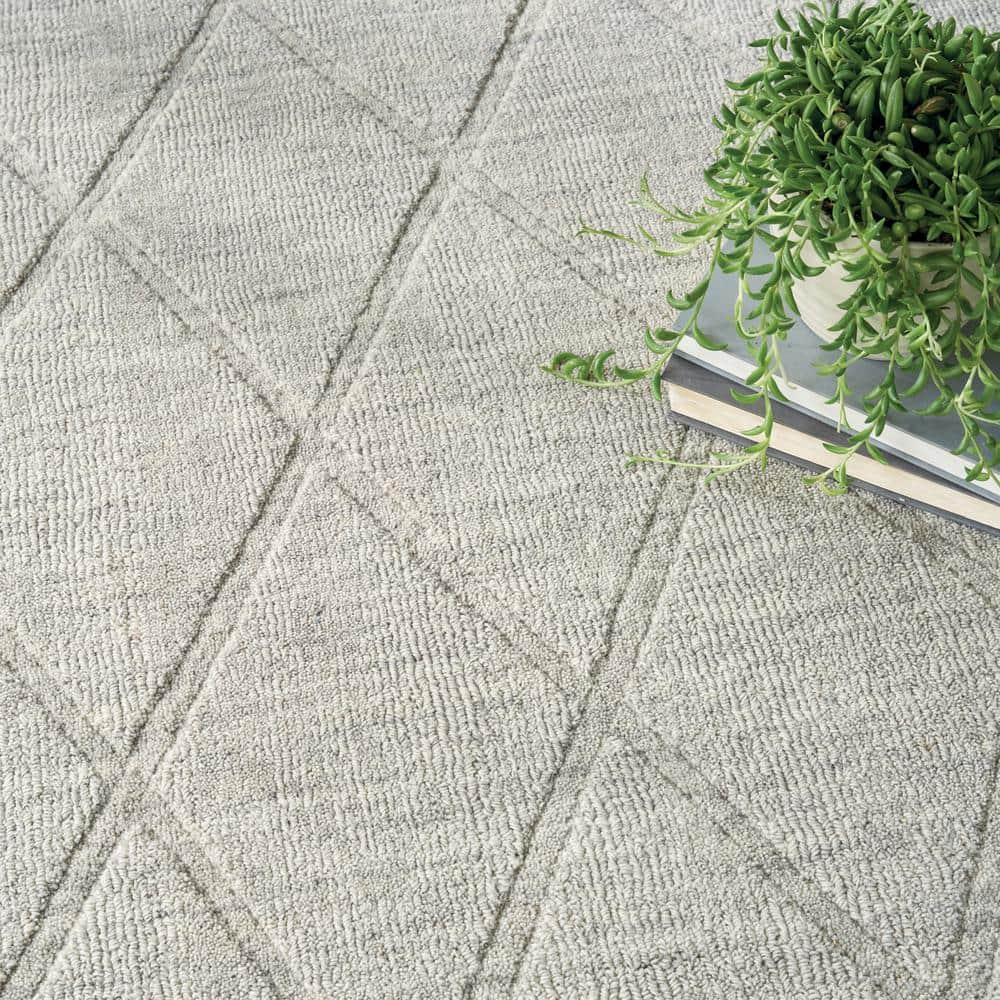 Nourison Wool Haven Grey Modern Wool Indoor Rug